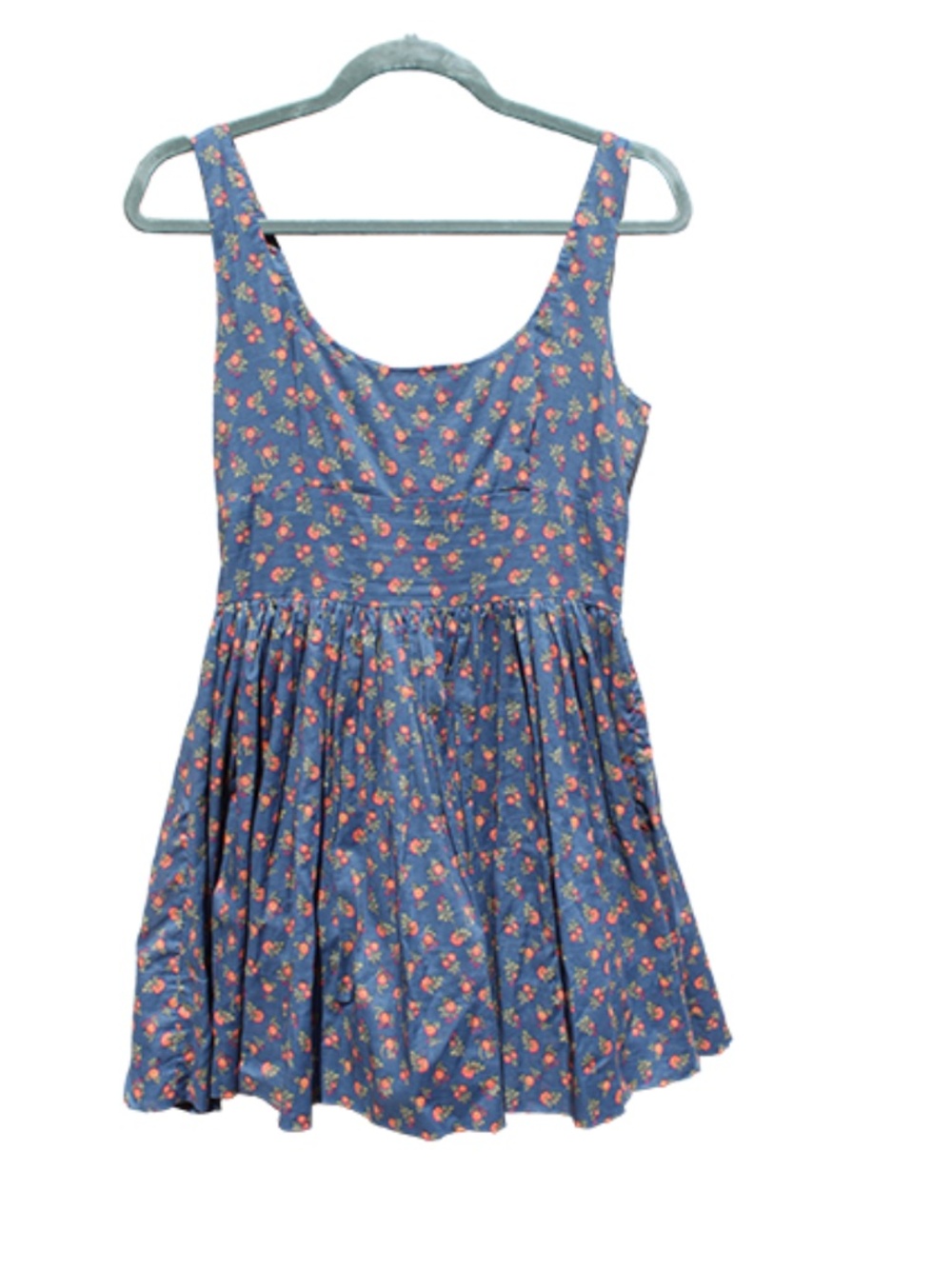 Blue Flower Print Dress